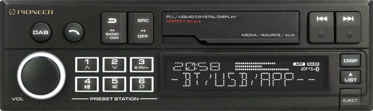 Pioneer SXT-C10PS mit weißer Beleuchtung, Front geschlossen